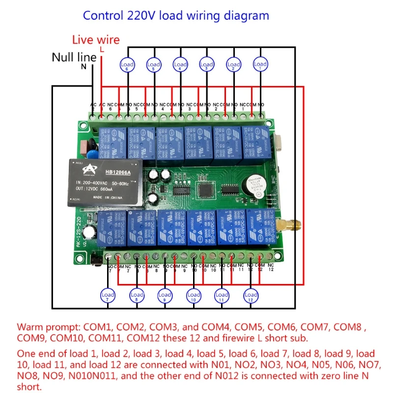 

315MHz 12CH Wireless Remote Control Switch Transmitter + Receiver for Water Pump null