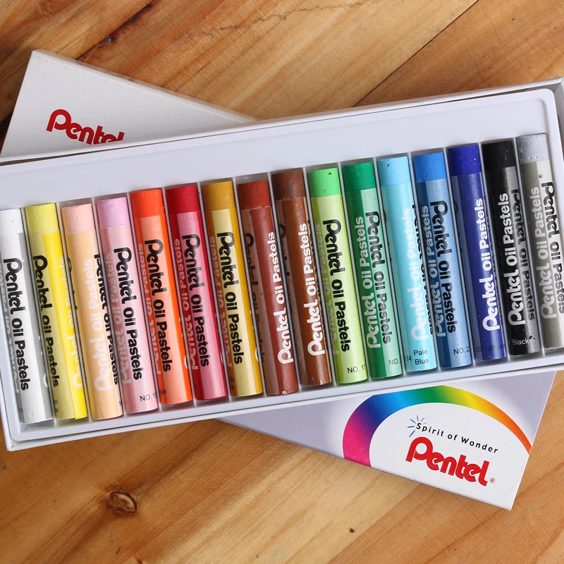 Мелки для рисования Pentel PHN Arts Color Oil Pastels японские нетоксичные моющиеся 12/16/25/36/50