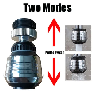 ZhangJi вращающийся на 360 градусов водосберегающий соединитель для крана двухрежимный аэратор для кухонного крана диффузор барботер фильтр насадка для душа