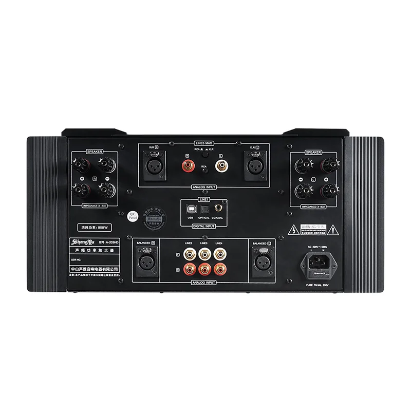 

Shengya A-203HD Advanced Digital Integrated Fully Balanced Amplifier 250W/500W 4/8