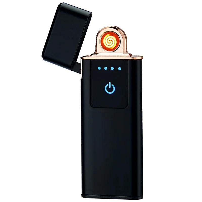 Двусторонняя зажигание USB электрическая зажигалка для сигарет ветрозащитные Плазменные дуговые зажигалки Вольфрамовая нагревательная катушка Зажигалка гаджеты для мужчин