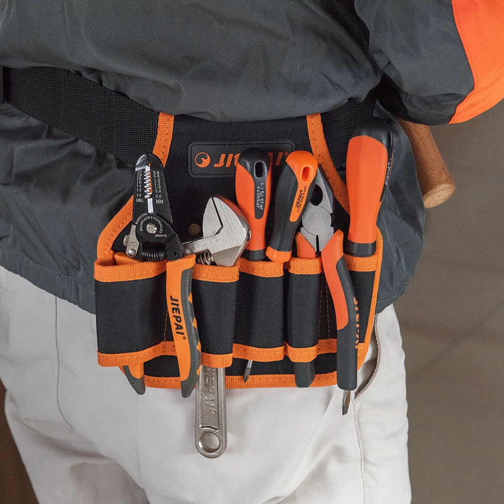 

QHTITEC Spanner Wrench Large Capacity Waist Tool Bag Carry Bag Electrician Hand Tool Bag Waist Pockets Screwdriver Wrench Holder