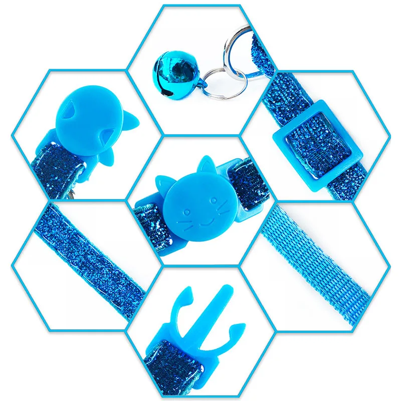 Модный ошейник BlingBling для кошек с колокольчиком домашних питомцев щенков