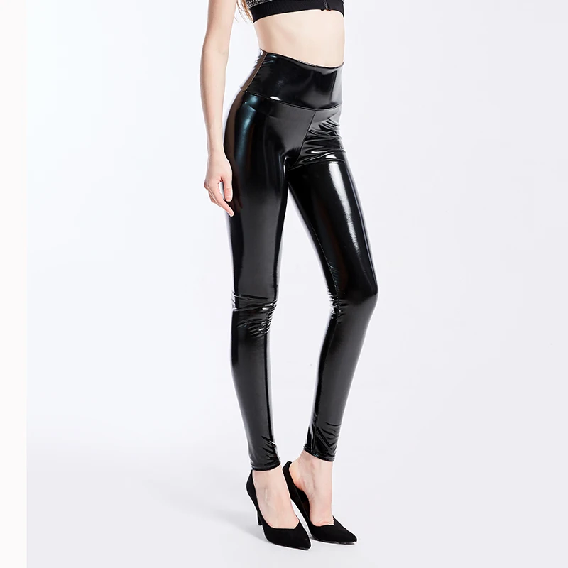 Женские черные леггинсы размера плюс XXXL сексуальные эластичные облегающие брюки