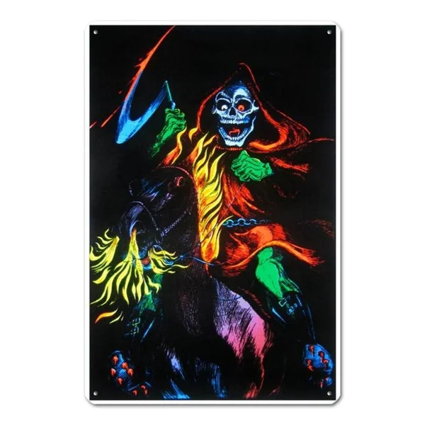

Death Ride Blacklight 24X36 Metal Tin Sign Metal Posters Retro Metal Painting Home Decoration B
