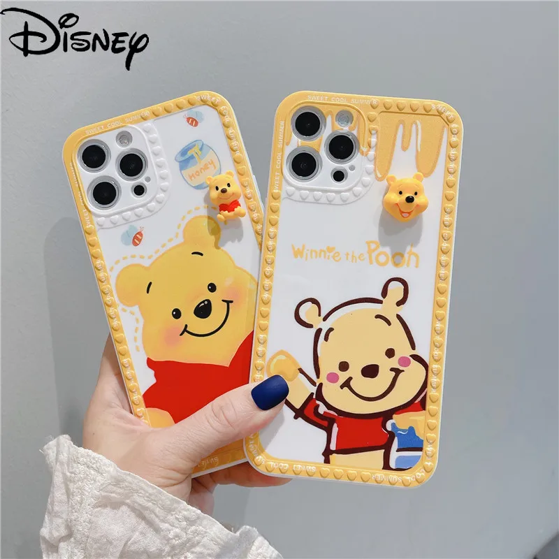 

Disney Cute Pooh Mobile Phone Case for iPhone 13/13pro/13promax/13mini/XR/XS/XSMAX/11/12Pro/12mini Phone Full Lens Case Cover