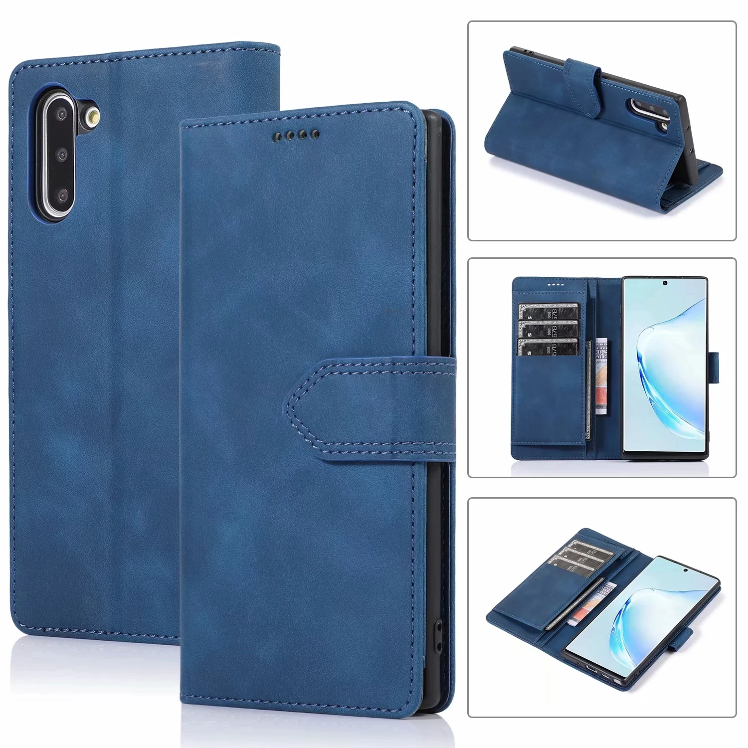 Кожаный чехол для samsung Galaxy Note 9, 10 лет, S10 e S9 S8 плюс A10 A20 A20E A30 A40 A50 A70 A50S Магнитный чехол-книжка с отделениями для карт и сумка-чехол