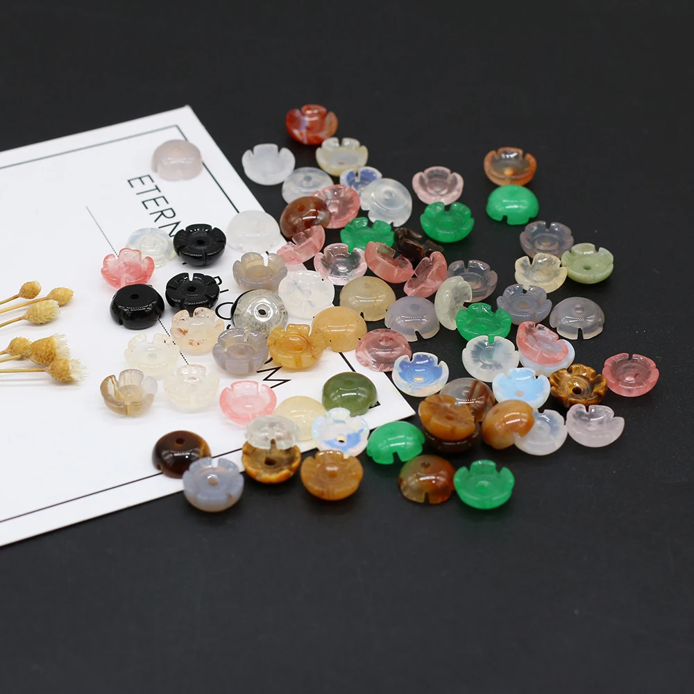 

24PCSWholesale Natural Stone Flower Pendant Ornament For Jewelry Making Necklace Accessories Home Decor Charm Gift Free Shipping