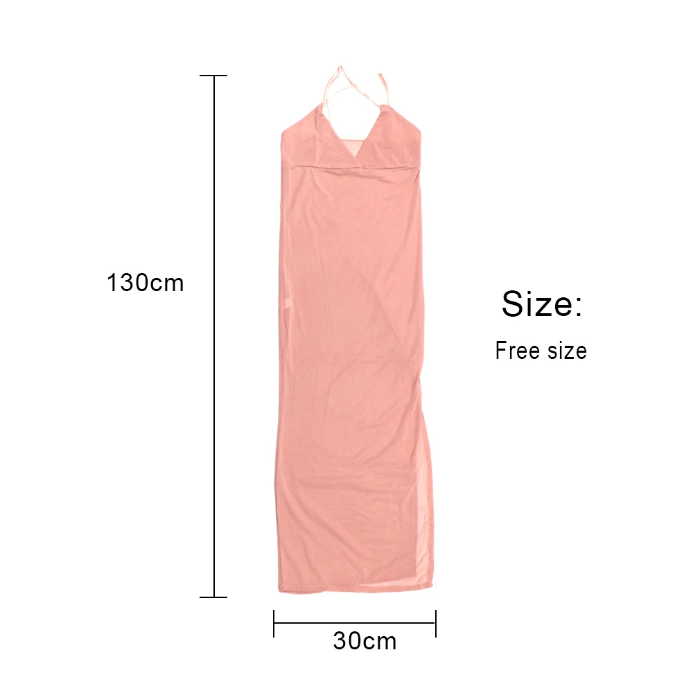 Эротическое нижнее белье прозрачное длинное платье на бретельках дамское с