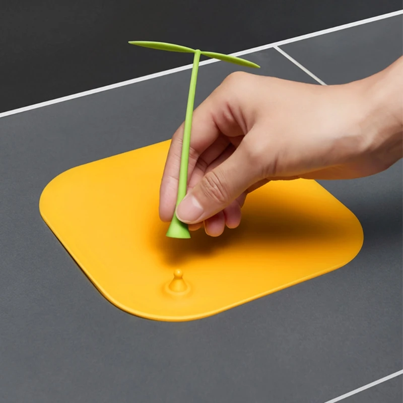 

Bean Sprout Silicone Floor Drain Cover Anti Clogging Sewer Pad Bathroom Kitchen Sink Filter Deodorant Mat Hair Catcher