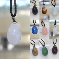 imixlot natural egg shape crystal opal pendant original stone necklace gifts