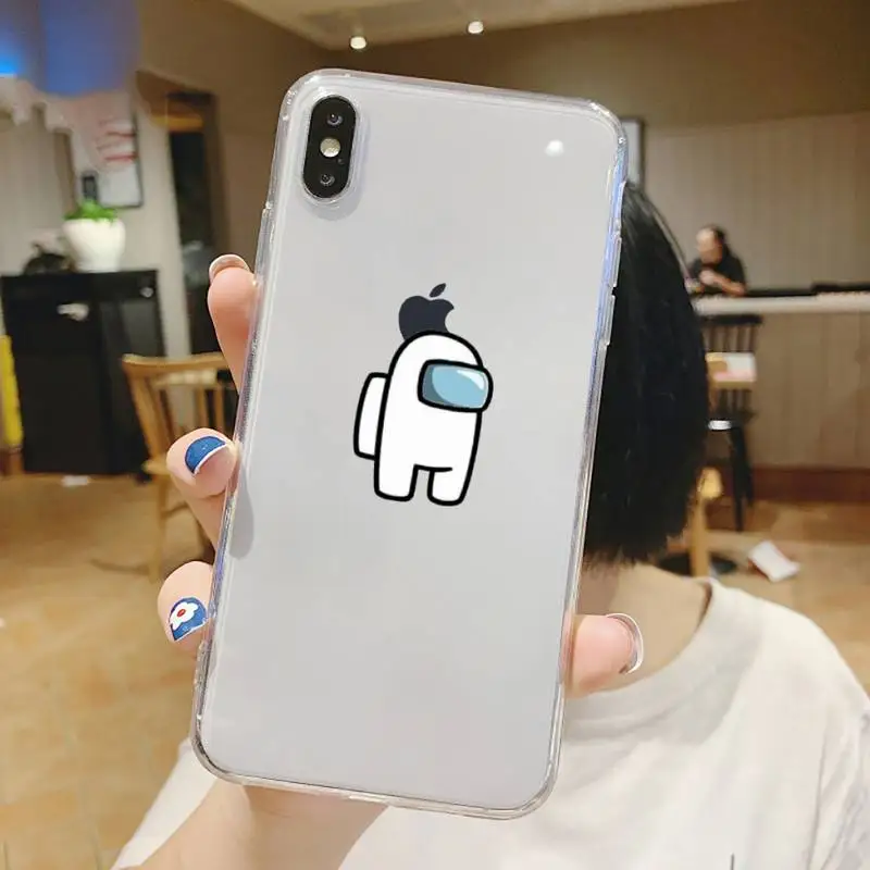 

Among Us Game funny cute Phone Case Transparent soft For iphone 5 6 7 8 11 12 s c se plus mini x xs xr pro max shell