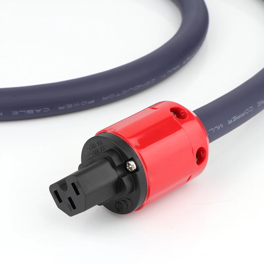 

Yter HI-End Schuko Power Cable OFC Audiophile Power Cord Cable 17mm hifi power cable 15 Amp Power Cable
