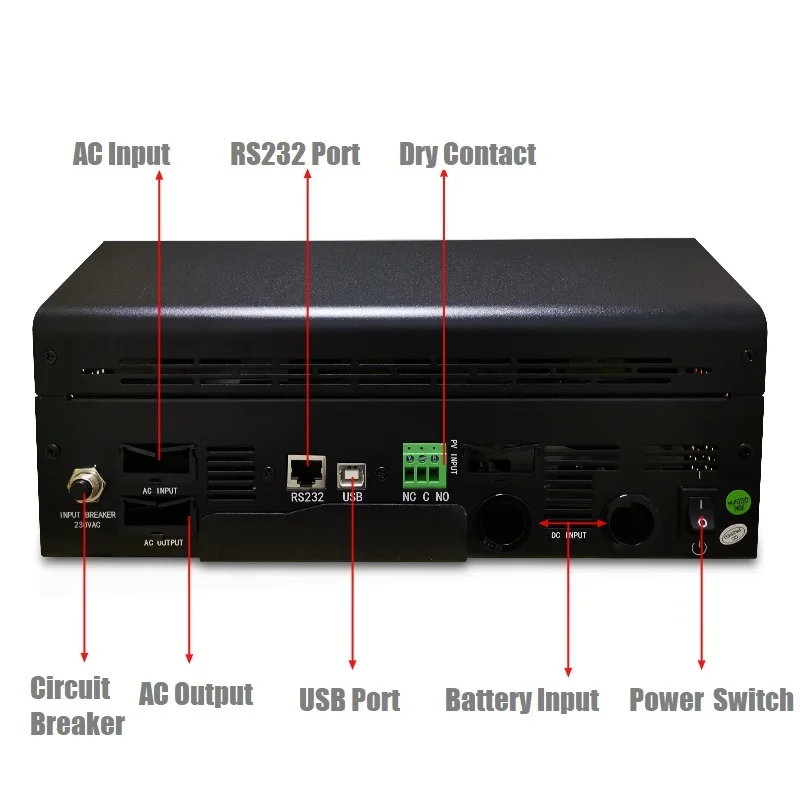 Гибридный солнечный инвертор 5000 Вт Чистая Синусоидальная волна 230VAC встроенный 48