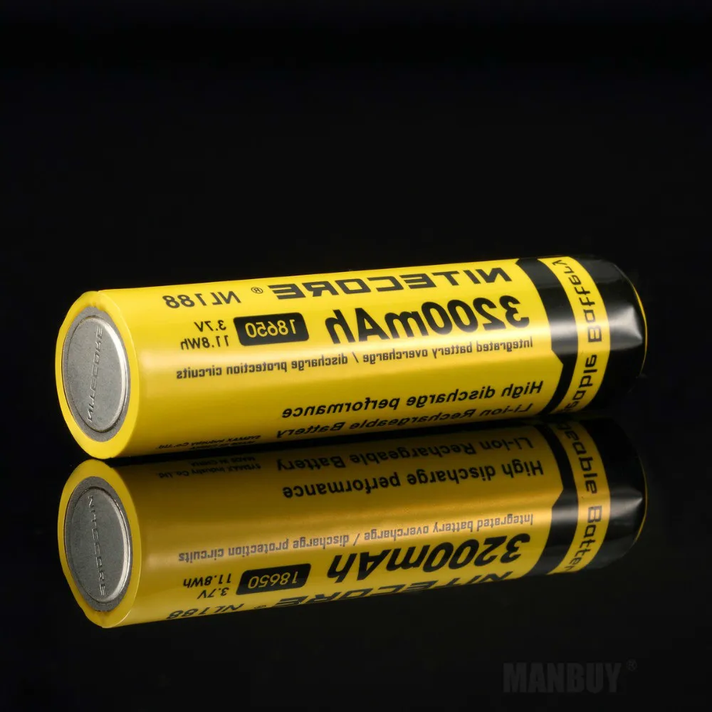 Лучшие продажи NITECORE NL188/NL1832 18650 3200mAh 3 7 V 11.8Wh Li-Ion аккумуляторс защитой с топ на