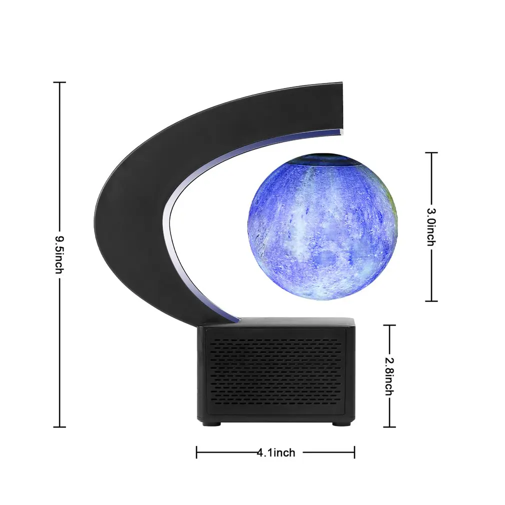 

Light Suspended Speaker Painted Magnetic Suspension Moonlight Used For Home Office Decoration Creative Gifts