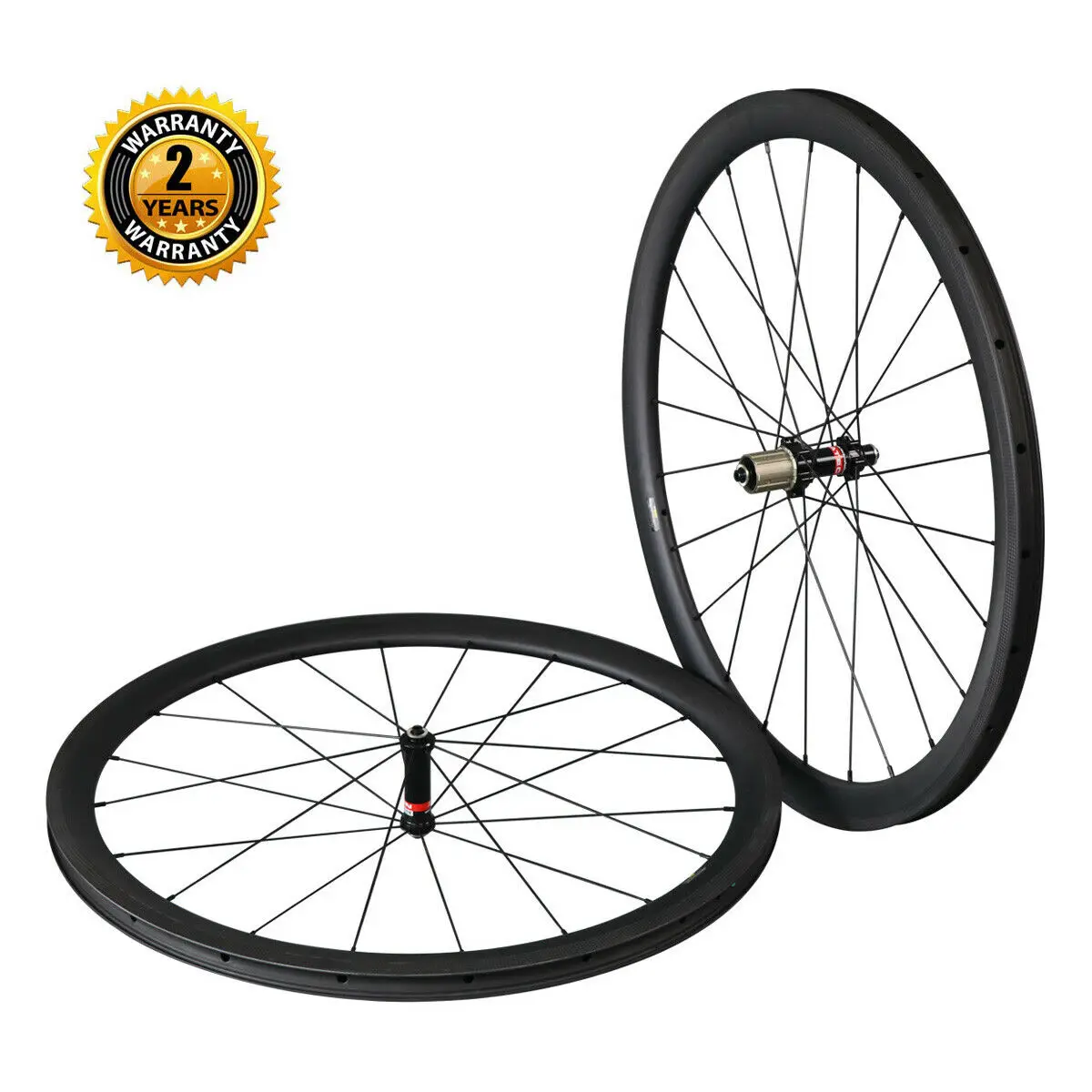 Bestellen 700C Aero Road Bike Carbon Laufradsatz 40mm Tiefe Klammer Tubeless Ready 25mm Mit Gerade Pull Hub