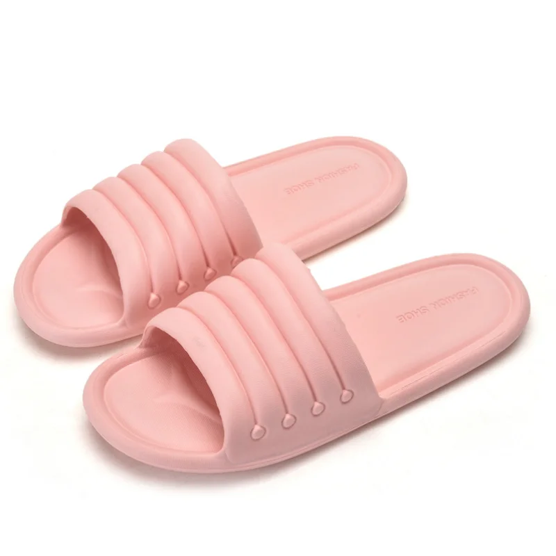 

Neutral Home Slippers Fashion Woman Flats Non-Slip Bathroom Slippers Casual Solid Indoor Open Toe Women Shoes 2021 Zapatos Mujer