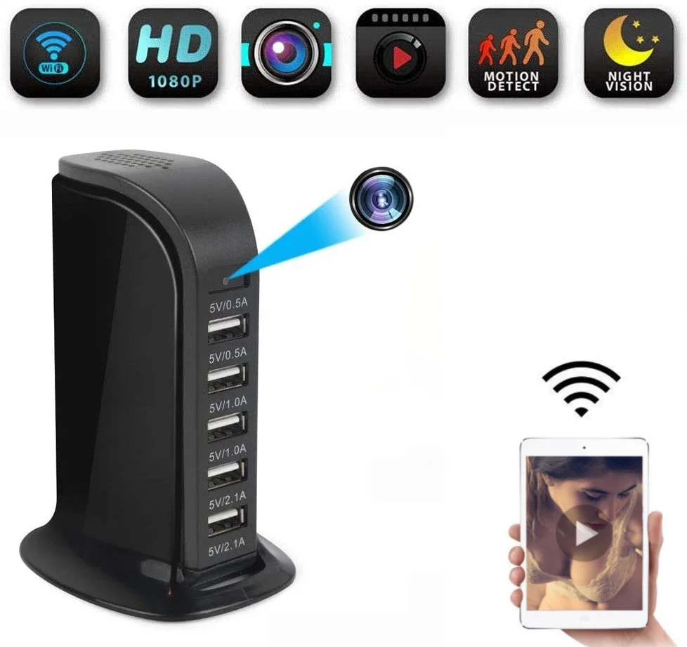 

4K Ultra HD IP Wireless Wifi Mini Camera USB Sailboat Adapter Charger Surveillance Smart Home Security Remote Monitoring Camera