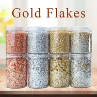 imitation gold flakes gold foil fragments 10g silver gold leaf sheets flakes gilding painting nail d