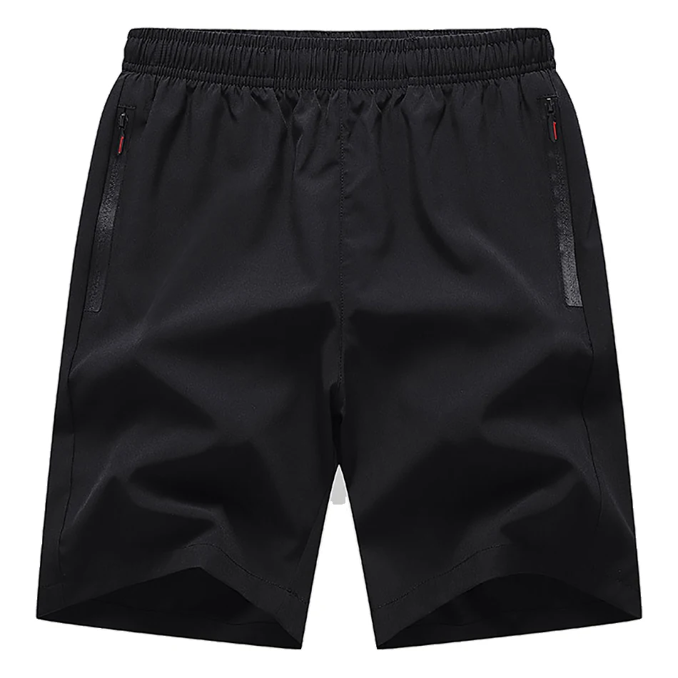 

2021 Summer Casual Beach Men's Shorts Black Quick Dry Ice Silk Elastic Brand Clothing Breathable Gyms Sports Pants Plus Size 7XL