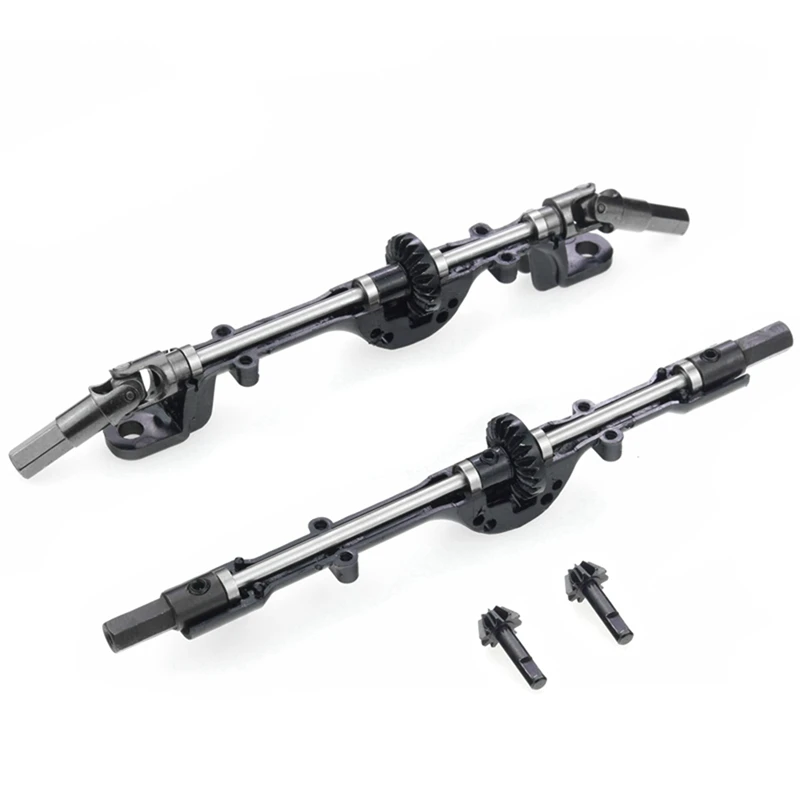 

2 Set RC Car Part: 1 Set Upgrade Steel Gear Bridge Axle Gears & 1 Set 2 Speed Transmission Speed Change GearBox Black