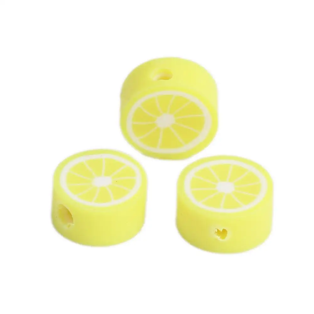 Doreen Box Новый Kawaii полимерные глиняные бусины лимонно-белый и желтый DIY модные
