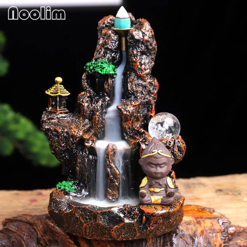 Полимерная горелка для благовоний с изображением высокой горы обезьянки короля