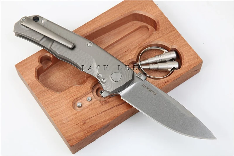 MIKER шарикоподшипник складной нож M390 лезвие из углеродного волокна/титана