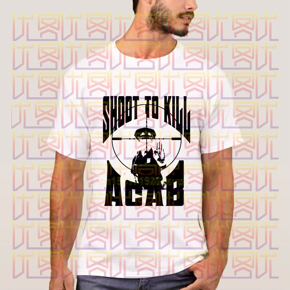 Новинка 2020 летняя футболка с логотипом Acab Shoot To Kill одежда из 100% хлопка