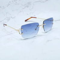 big c square sunglasses rimless mens glasses brand designer men luxury carter sunglass fashion glasses women decoration shades
