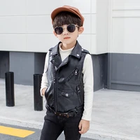 new waistcoat zipper button kids fur vest turn down collar baby girl clothes boys clothes fashion toddler vest boys clothes3 14y