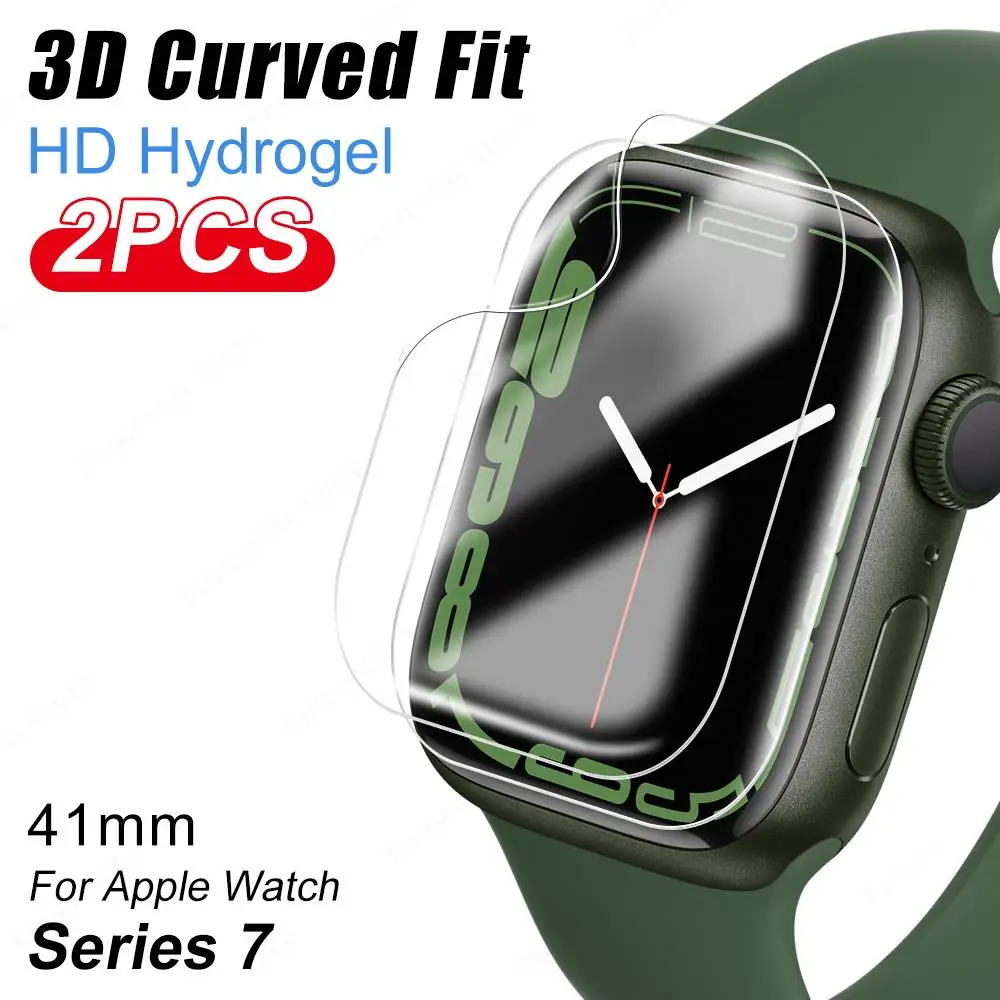 

2pcs Soft Screen Protector Clear Film For Apple Watch 7 6 5 45MM 41MM 40MM 44MM Not Glass For IWatch 4 3 2 1 38MM 42MM Films