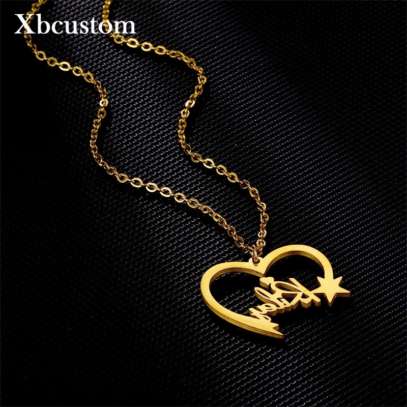 Женское Ожерелье из нержавеющей стали с индивидуальным именем Золотое колье