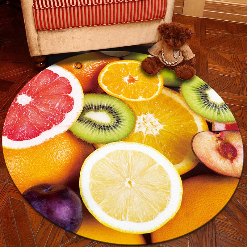 Современный круглый ковер коврики для стола цветочные гостиной компьютерного