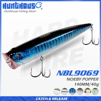noeby nbl 9069 popper lures 14cm 40g sea fishing hard bait for sea bass perch 3d eyes fast delivery from hunthouse
