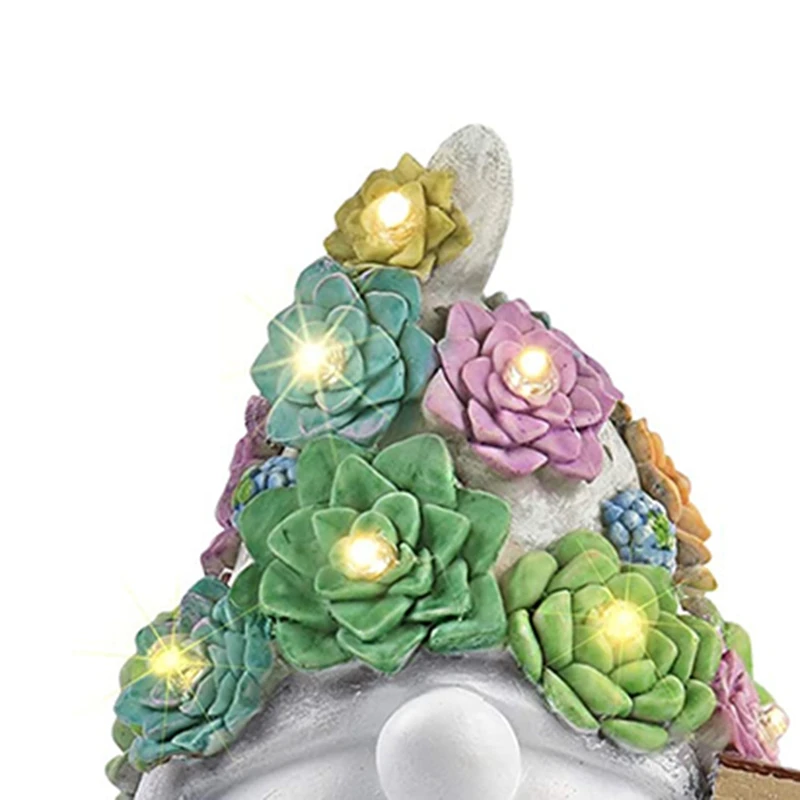 

Gnome Solar Garden Statues,Garden Dwarf Statue Decoration Light, Solar Outdoor Light Art Gift, with 10 Warm White LEDs