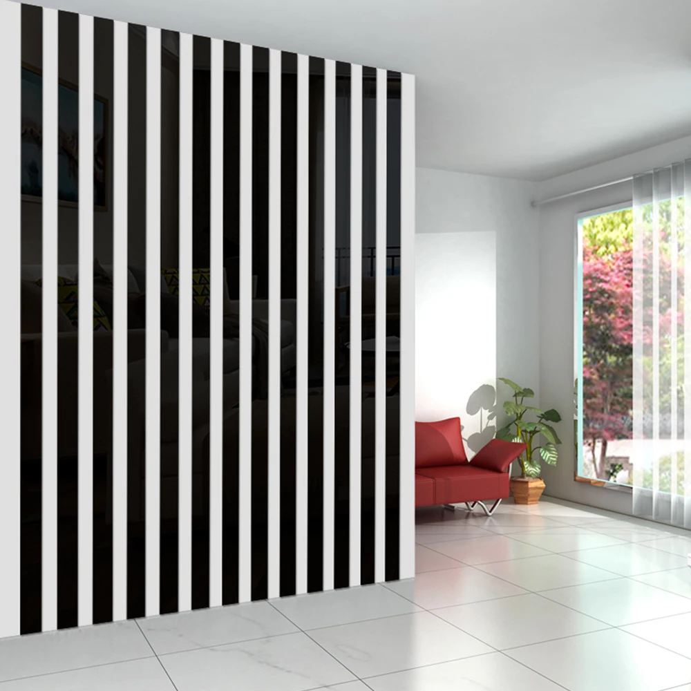 3D полоски зеркальная Настенная Наклейка сделай сам зеркальный декор наклейка s