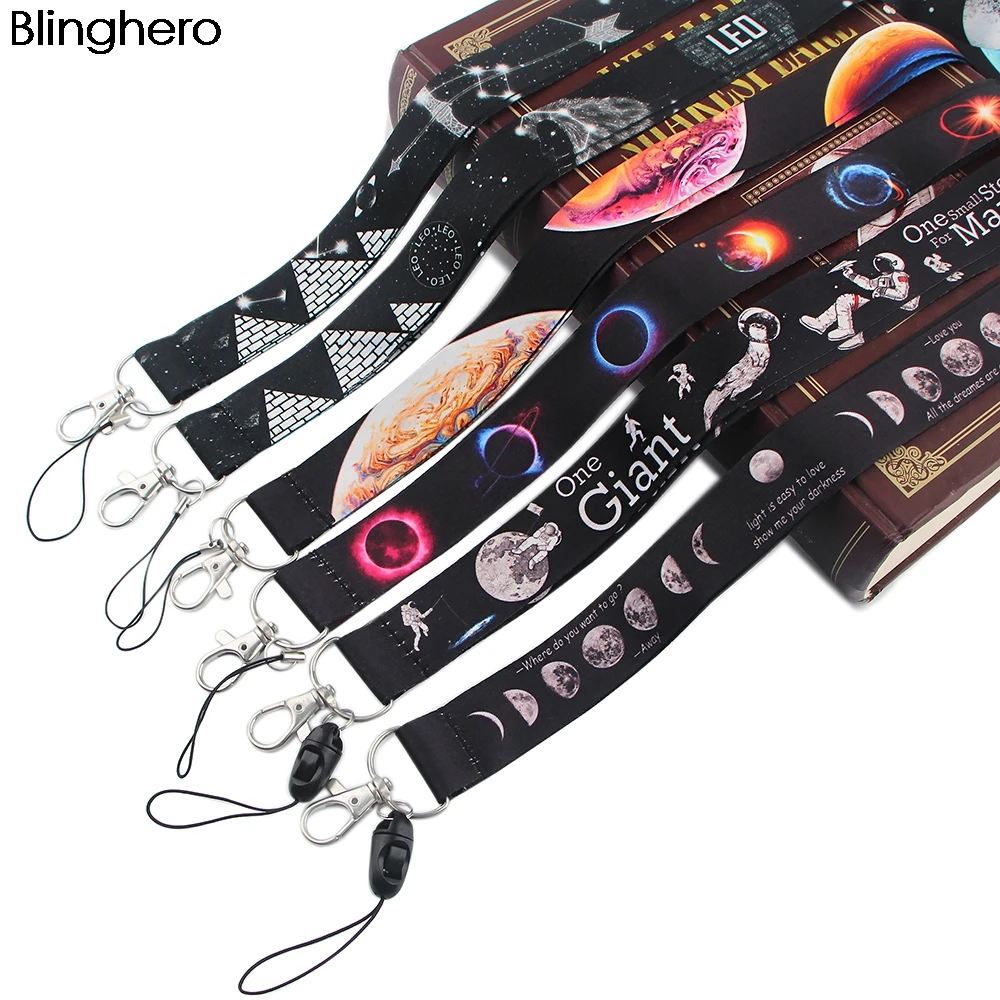 Шнурок BH1216 Blinghero с изображением мультфильма Луны ключей ID-карт держатель для