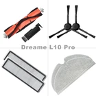 Тканевая швабра с фильтром Hepa, боковая щетка, аксессуары для робота-пылесоса Dreame Bot L10 Pro, съемная крышка основной щетки, запасные части