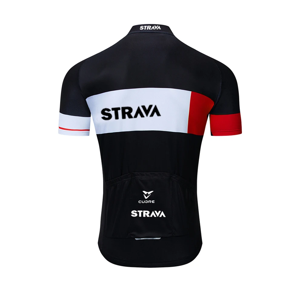 

STRAVA Cycling Jersey Set 2021 Summer Men Mountain Bike Race Uniform Downhill Bicycle Team Cycling Clothing Anti-UV Bike Clothes