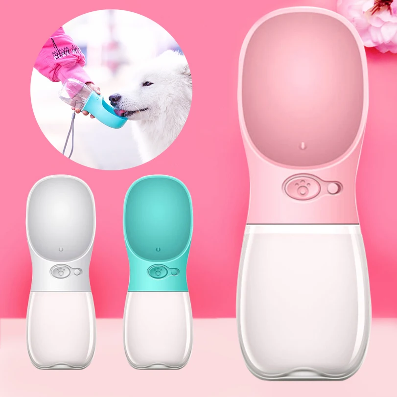 Портативный собака бутылка для воды путешествий Щенок Кот пьёт на открытом