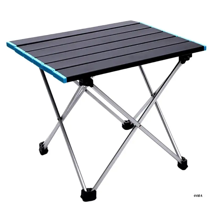 

Folding Table Portable Camping Table Aluminum Collapsible Table Top Ultralight Compact with Carry Bag Outdoor Black/Blue