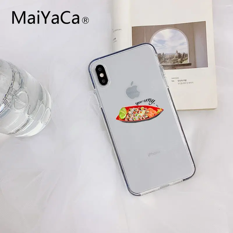 Чехол MaiYaCa для iphone 7 6 X прозрачный чехол суши iPhone 8 6S Plus XS MAX 5 5S SE XR Fundas Capa | Мобильные
