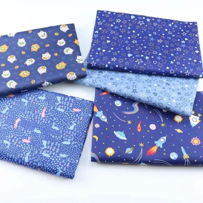 

New Cartoon Twill Printing Fabric Hand DIY Patchwork Decorative Cloth Children's Bed Fabric Apparel Fabrics Textiles