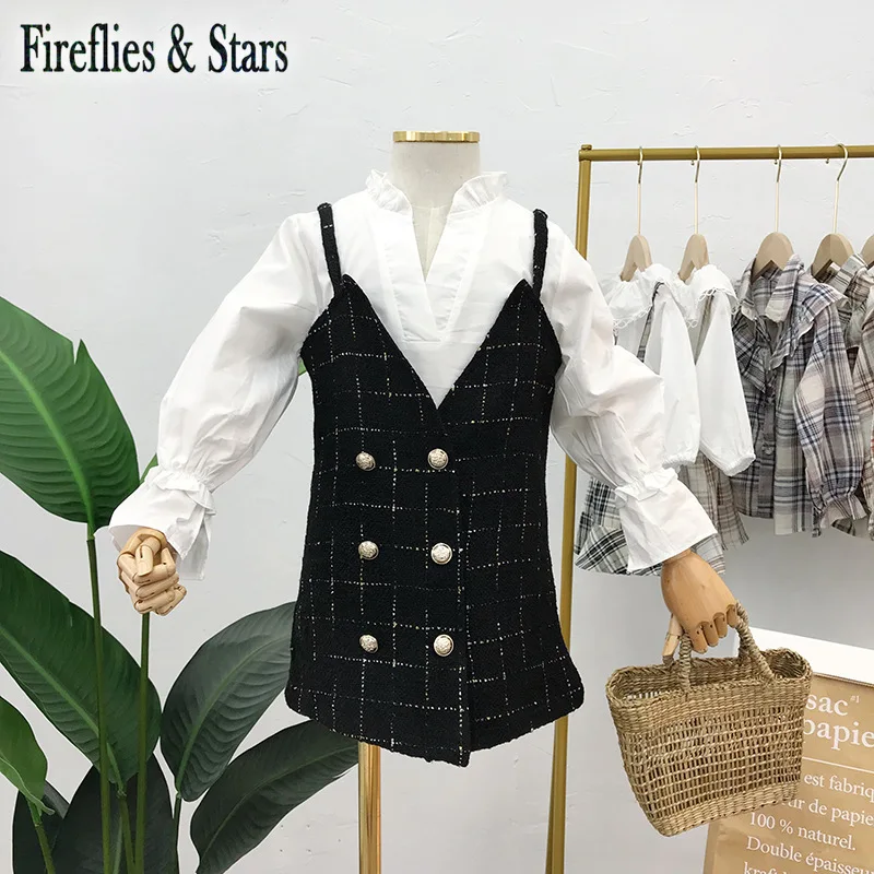 2 шт. Детский комплект из блузки и жилета на возраст 7 лет|Комплекты одежды для