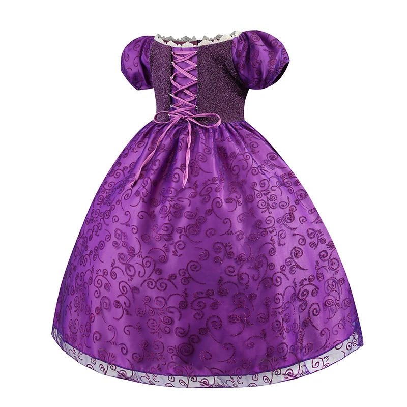 Tangle Рапунцель Костюм принцессы с парик Рапунцель аксессуары София подростковая одежда для девочек платье на день рождения Выпускной детское платье