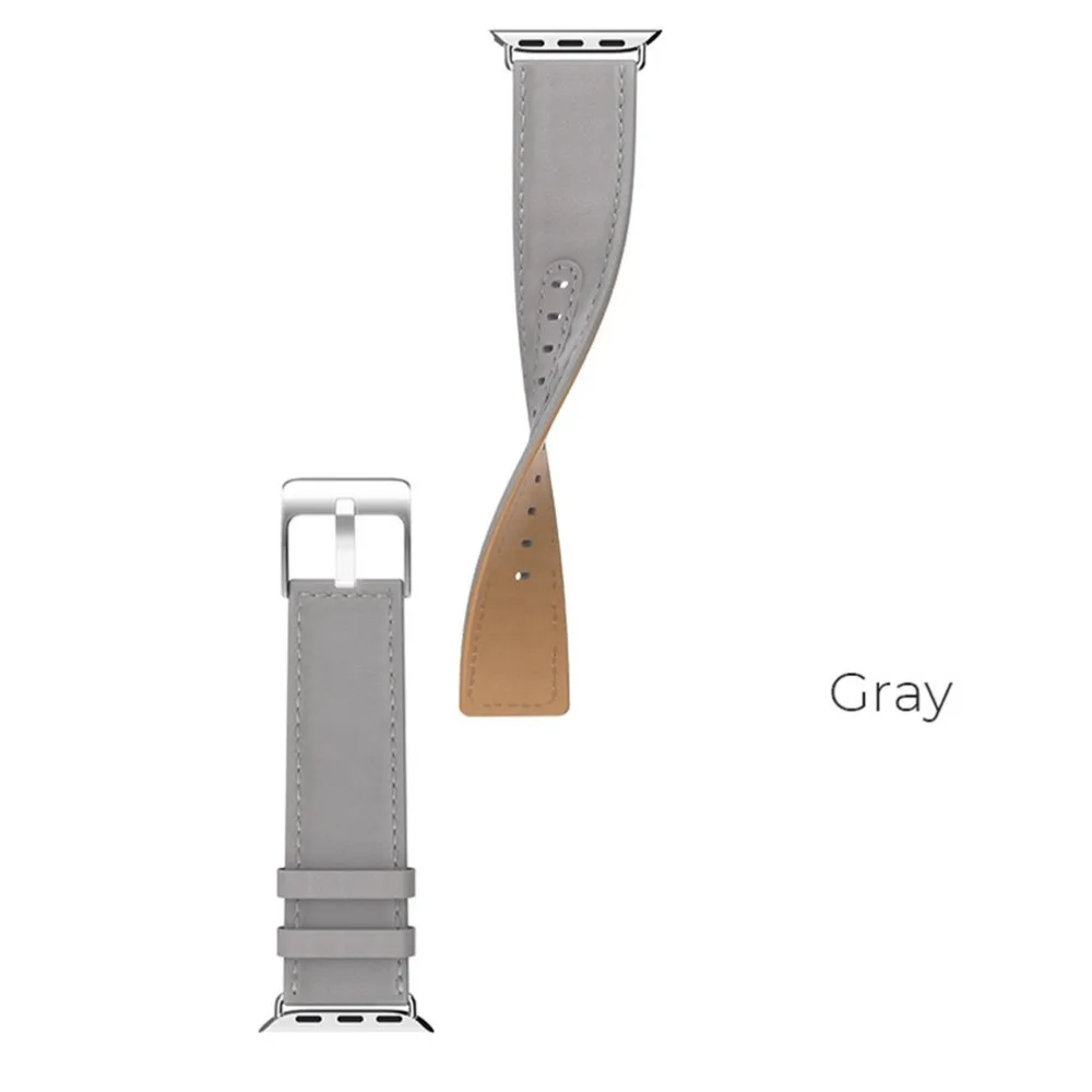 Luxury Soft PU Leather Bracelet Strap Trendy Design Women Men Watch Wrist Strap Band Suitable for Apple Watch Series1/2/3/4