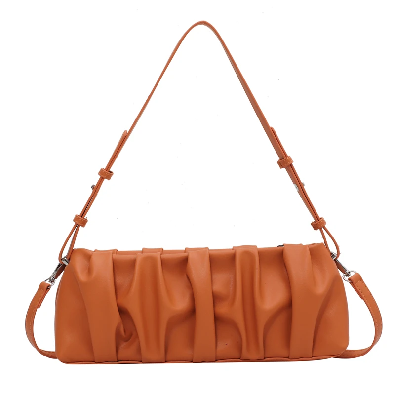 

Handbags For Women 2021Latest style Summer PU Leather Crossbody Bags Fashion Pleated Armpit Bag Casual brand Shoulder Bags