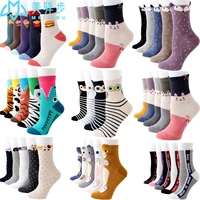 5 pair popular socks cartoon female socks fashion hot sales